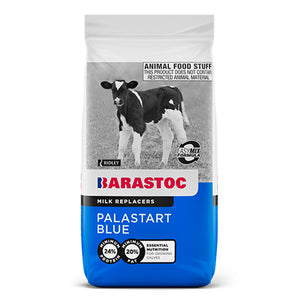 A bag of Barastoc Palastart Blue Calf Milk Replacer with an image of a calf on the front