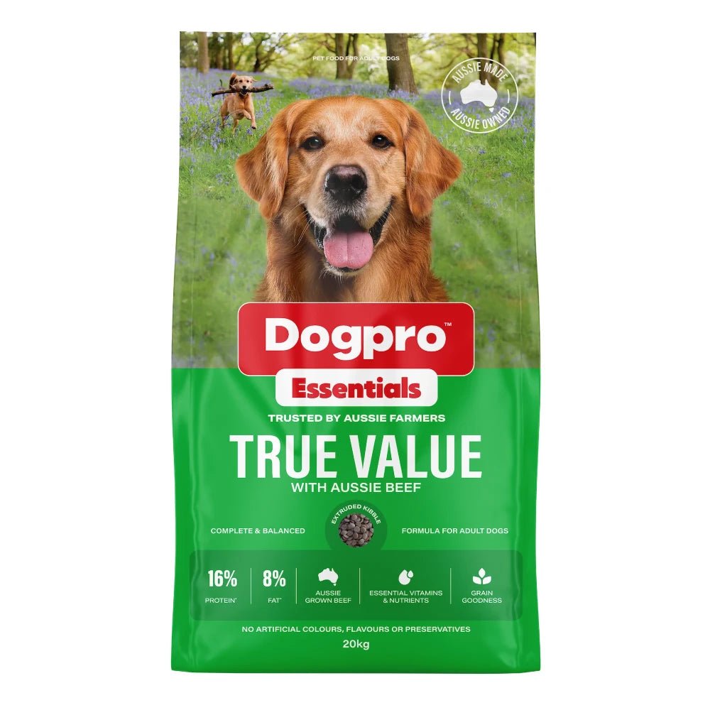11728- Feed-Dogpro Essentials - True Value Dog Food - 20kg - Austral Ag