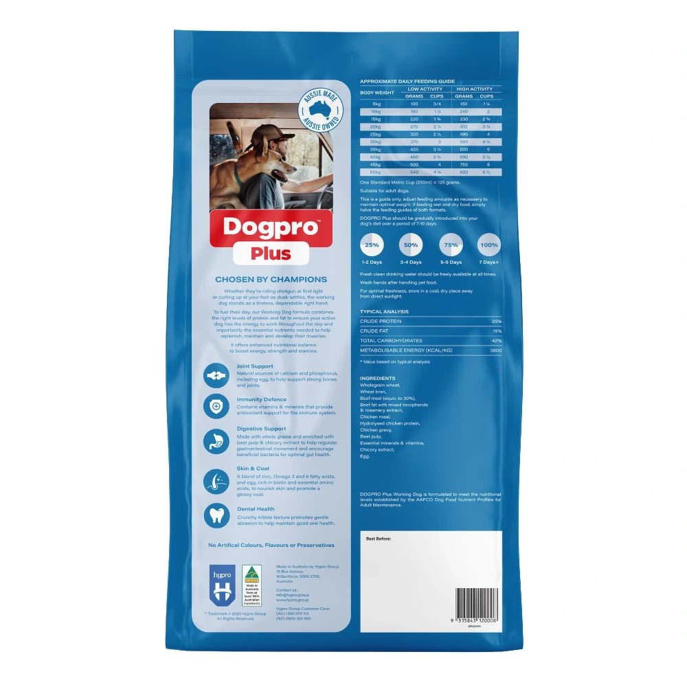 15272- Feed-Dogpro Plus - Working Dog Food - 20kg - Austral Ag