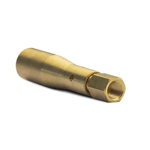 Brass cylindrical lamb detailer pinpoint burner on a white background
