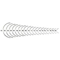 Set of 20 suture needles on a white background