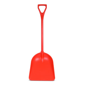 Red grain shovel on a white background