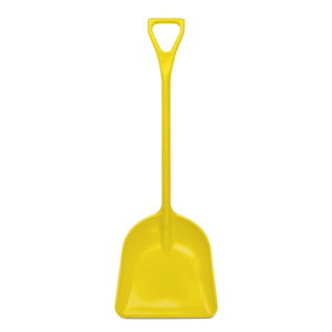 Yellow grain shovel on a white background