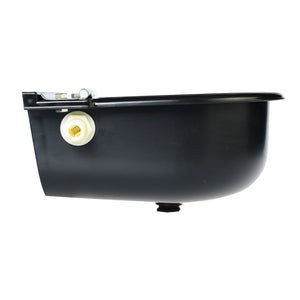 Black nylon automatic drinking bowl from AgBoss on a white background