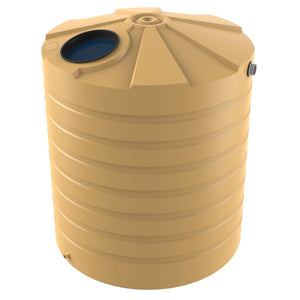 Beige water storage tank with a blue interior on a white background