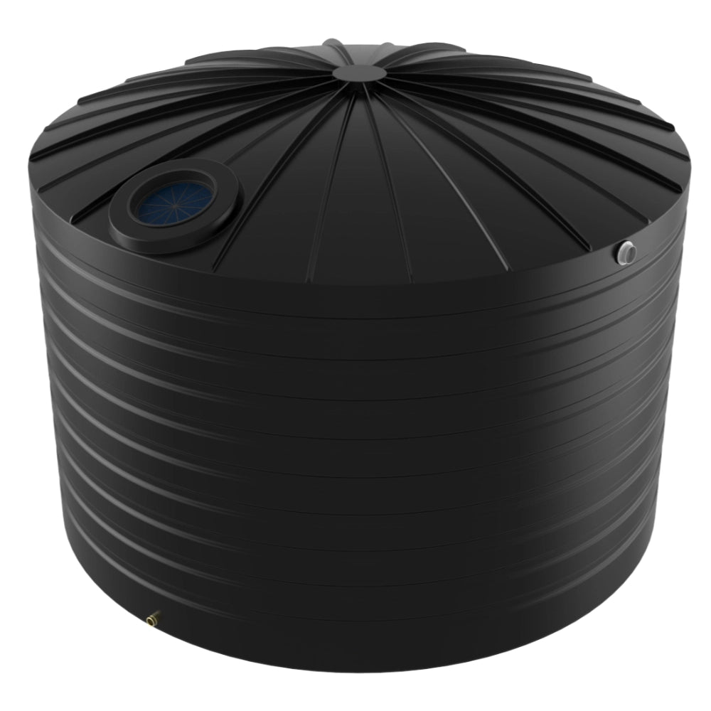 Black water tank on a white background