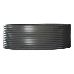 Woodland slate gray corrugated metal plunge pool on a white background