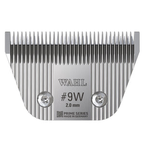 Wahl wide hair clipper blade with #9W marking on a white background
