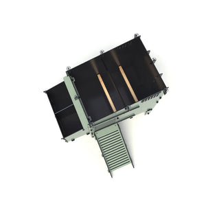 18904 - Animal Accessories - Chicken Coop with Flat Roof Elevated Plastic Chook House - Austral Ag
