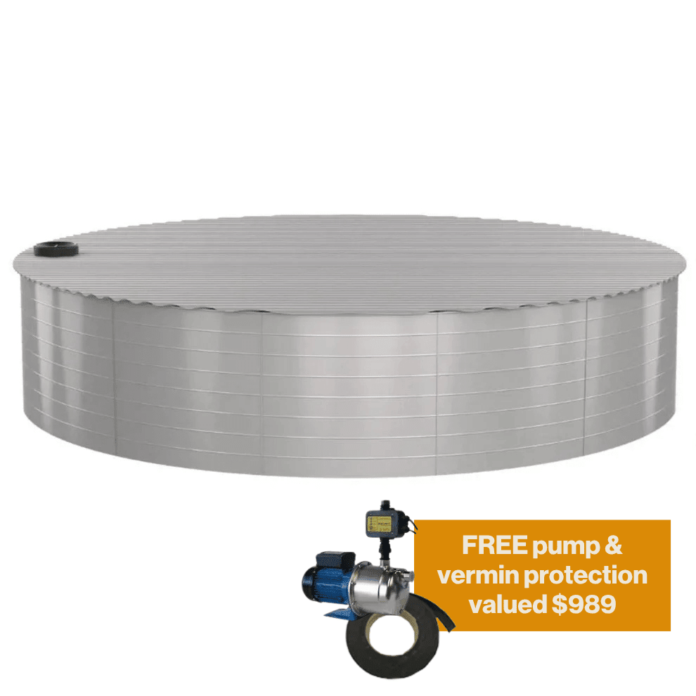 18957 - Tanks - 114,517L Steel Water Tank Only Ultra Tough Series 8.141m x 2.2m - Austral Ag