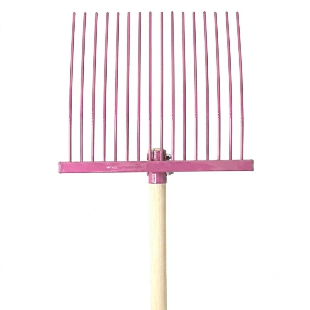 19040- Hardware-Millenia Stable Fork - Junior Rake-Pink - Austral Ag