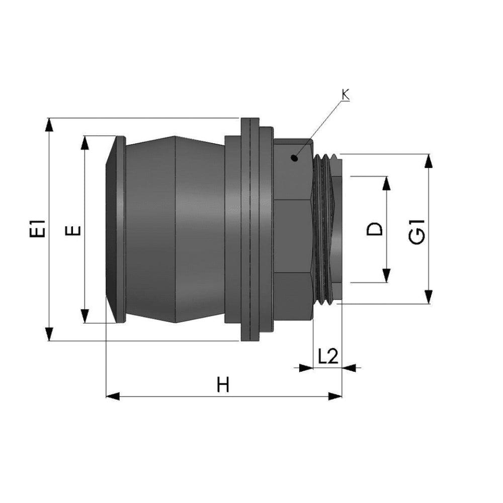 19076- Fittings-Bucchi Quick Joint Male to Female Adaptor with Food-Grade EPDM Gasket-1/2" x 3/8" - Austral Ag