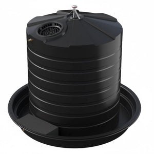 19089- Tanks-Bushmans 5610L Cup and Saucer Water Tank-Black - Austral Ag