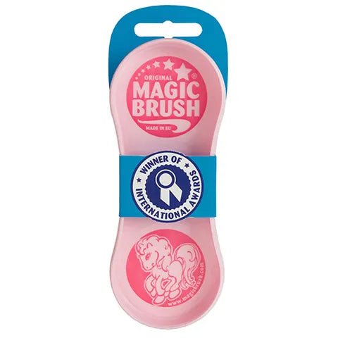 19170- Animal Accessories-MagicBrush Equine - Horse Grooming Brush-Pink Pony - Austral Ag