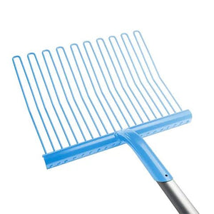 19188- Hardware-Economy Rubber Matting Stable Fork - Metal - Aluminium Handle-Blue - Austral Ag