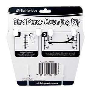 19306- Animal Accessories-Bird Perch Mounting Kit - 2Pk - Austral Ag