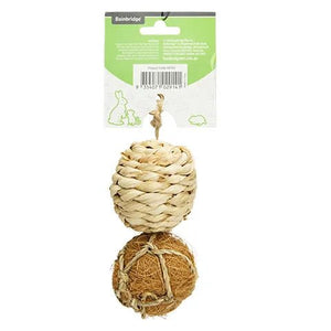 19325- Animal Accessories-Bird/Small Animal Toy - Natural Ball Combo - Coconut - Austral Ag