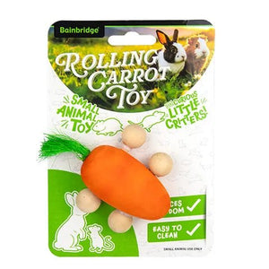 19327- Animal Accessories-Bird/Small Animal Toy - Rolling Carrot Small Animal Toy - Austral Ag
