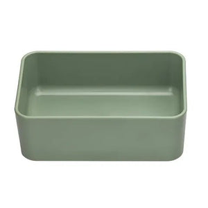 19454- Animal Accessories-Small Animal Feeder - Rectangular Weighted Bowl - 500ml-Green - Austral Ag