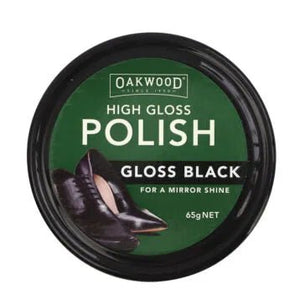 19469- Hardware-Oakwood Shoe and Boot Polish - 65g-High Gloss Black - Austral Ag