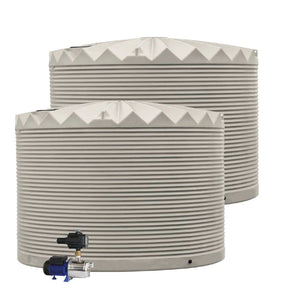 DEAL25Q416V2 - Tanks - 2 x 22,500L Rainwater Tanks + Pump - Evening Haze (SummerShade™) - Austral Ag