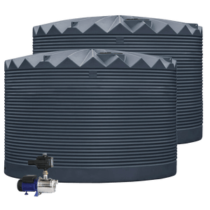 DEAL25Q408V1 - Tanks - 2 x 27,000L Rainwater Tanks + Pump - Mountain Blue (Deep Ocean™) - Austral Ag