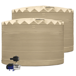 DEAL25Q401V1 - Tanks - 2 x 27,000L Rainwater Tanks + Pump - Wheat (Harvest™) - Austral Ag