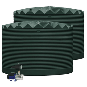 DEAL25Q413V1 - Tanks - 2 x 27,000L Rainwater Tanks + Pump - Heritage Green (Cottage Green™) - Austral Ag