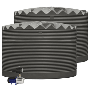 DEAL25Q406V1 - Tanks - 2 x 27,000L Rainwater Tanks + Pump - Slate Grey (Woodland Grey™) - Austral Ag