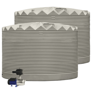 DEAL25Q416V1 - Tanks - 2 x 27,000L Rainwater Tanks + Pump - Evening Haze (SummerShade™) - Austral Ag