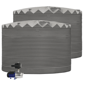 DEAL25Q402V1 - Tanks - 2 x 27,000L Rainwater Tanks + Pump - Wallaby™ - Austral Ag