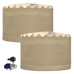 DEAL25Q401V1 - Tanks - 2 x 27,000L Rainwater Tanks + Pump - Wheat (Harvest™) - Austral Ag