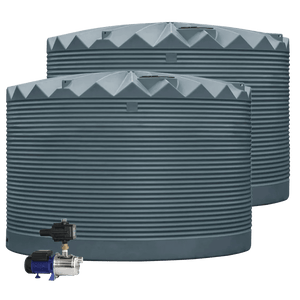 DEAL25Q404V1 - Tanks - 2 x 27,000L Rainwater Tanks + Pump - Stormedge Blue (Blue Ridge™) - Austral Ag