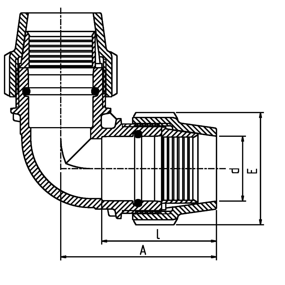 90 Degree Elbow Metric - Fittings - Austral Ag