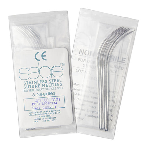 Post Mortem 1/2 Curved Needles (110) - 4"