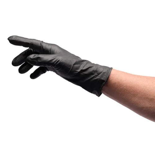 Black glove on a white background