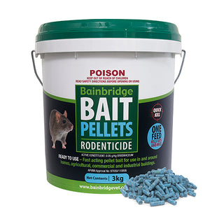 Rodenticide bait pellets