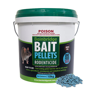 Rodenticide bait pellets