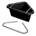 Plastic Corner Feed Tub with Bracket Animal Accessories Bainbridge Pty Ltd Black