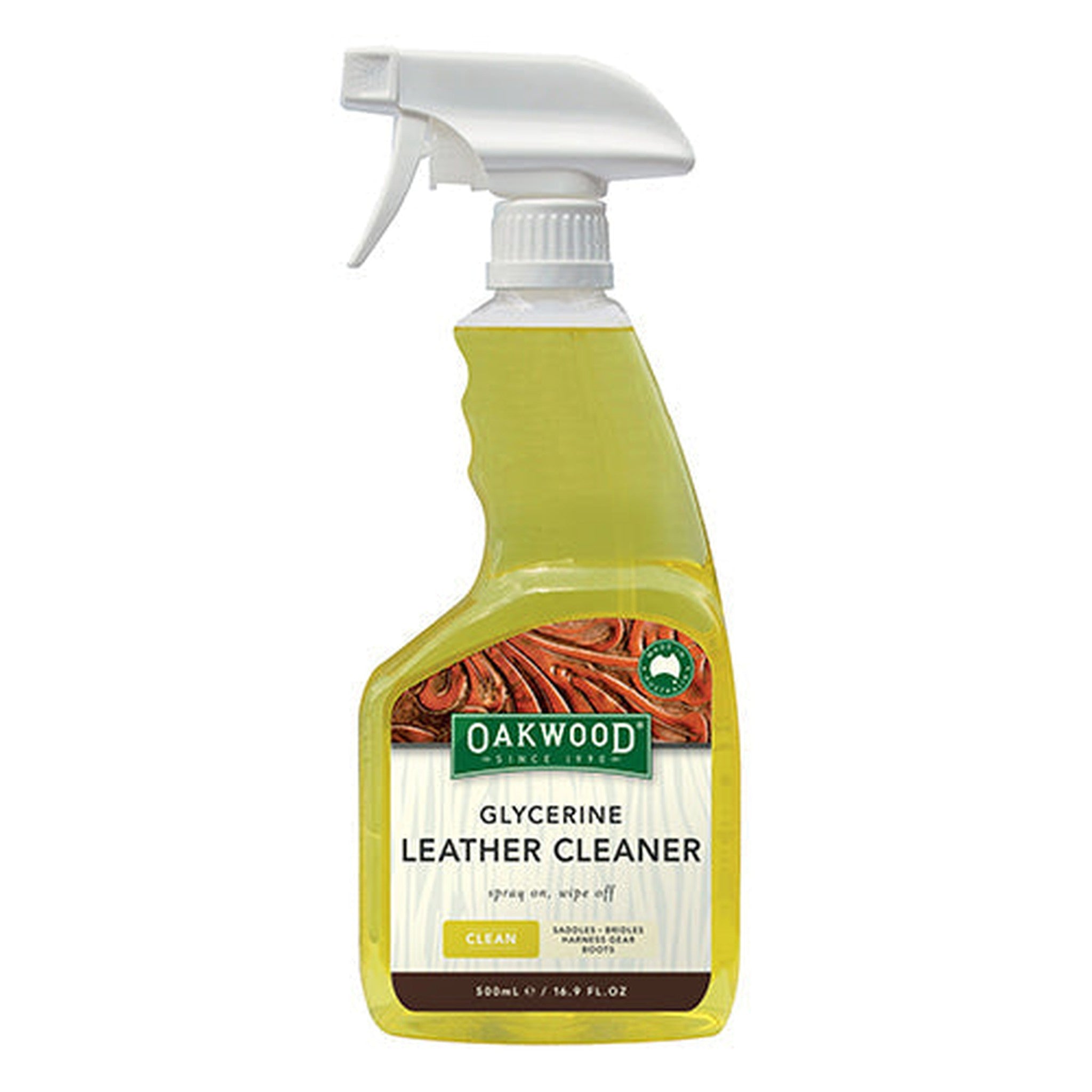 OAKWOOD GLYCERINE LEATHER CLEAN Animal Accessories Bainbridge Pty Ltd 500ml