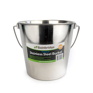 Stainless Steel Bucket Animal Accessories Bainbridge Pty Ltd 6L