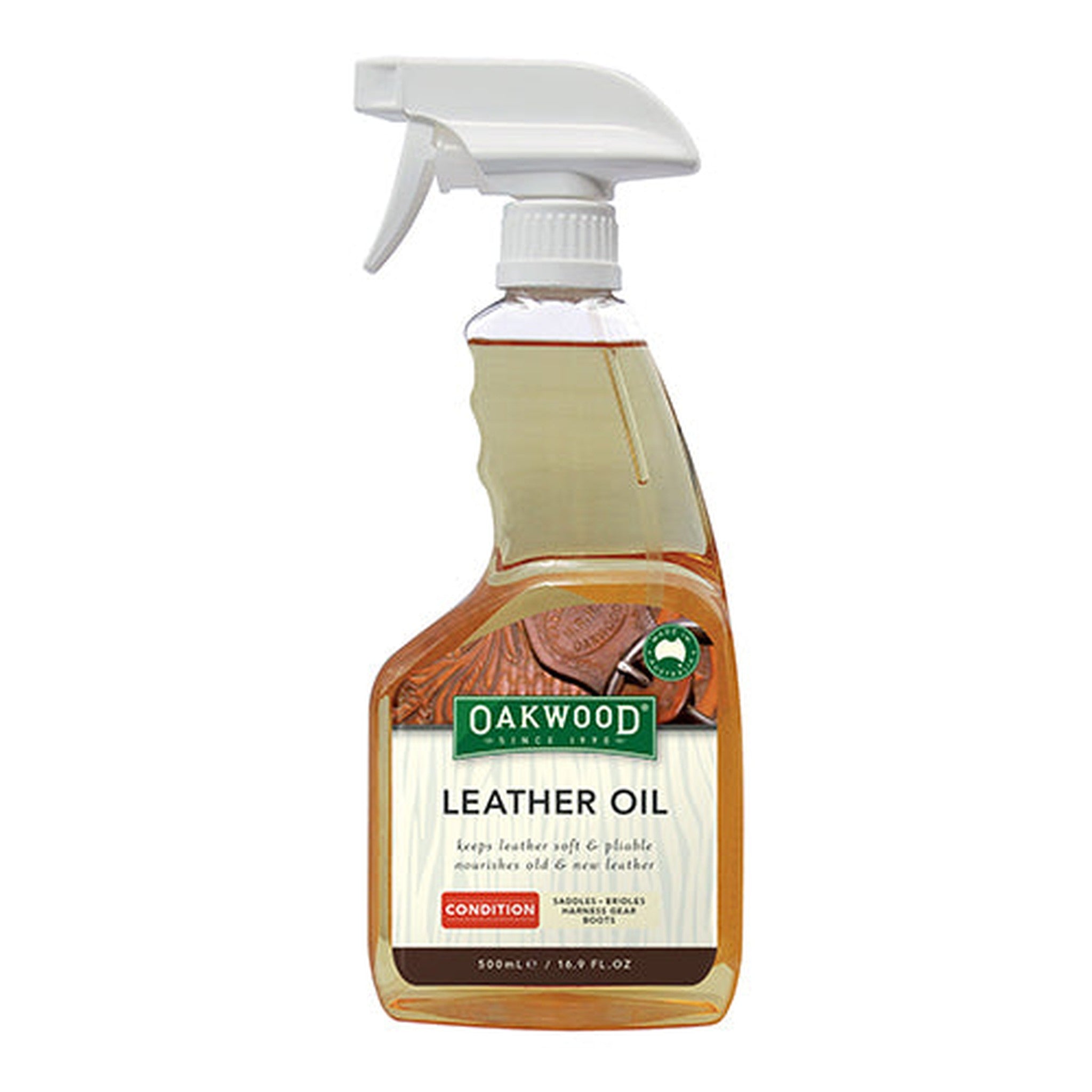 OAKWOOD LEATHER OIL Animal Accessories Bainbridge Pty Ltd 500ml