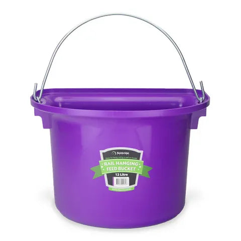 Rail Hanging Flat Back Bucket with Metal Handle