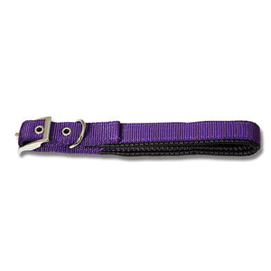 Dog Collar Webbing Padded Animal Accessories Bainbridge 50cm Purple
