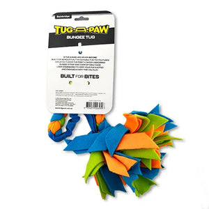 Colorful dog toy with packaging on a white background