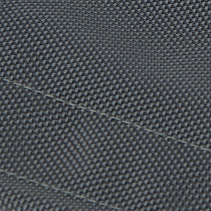 Close-up of a textured gray fabric with a subtle pattern