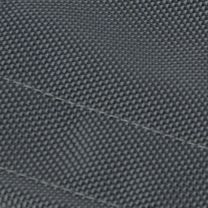 Close-up of a textured gray fabric with a subtle pattern