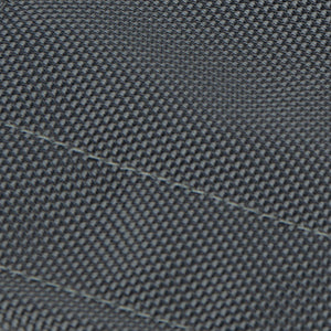 Close-up of a textured gray fabric with a subtle pattern