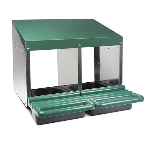 Nesting Box Metal & Plastic Inside Double Hole