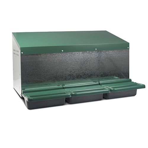 Nesting Box Metal & Plastic Outside Triple Hole